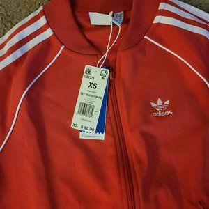ADIDAS womans **TRACK JACKET**XS Hot Pink zip front! $80.00